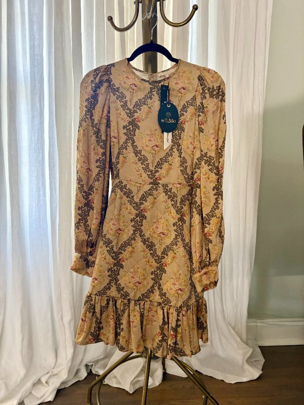 byTiMo floral long-sleeve mini dress
